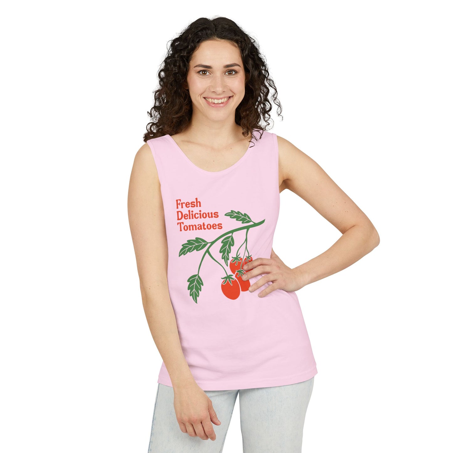 Fresh Delicious Tomatoes Tank Top | Cherry Tomato Illustration, Garden Produce Tee