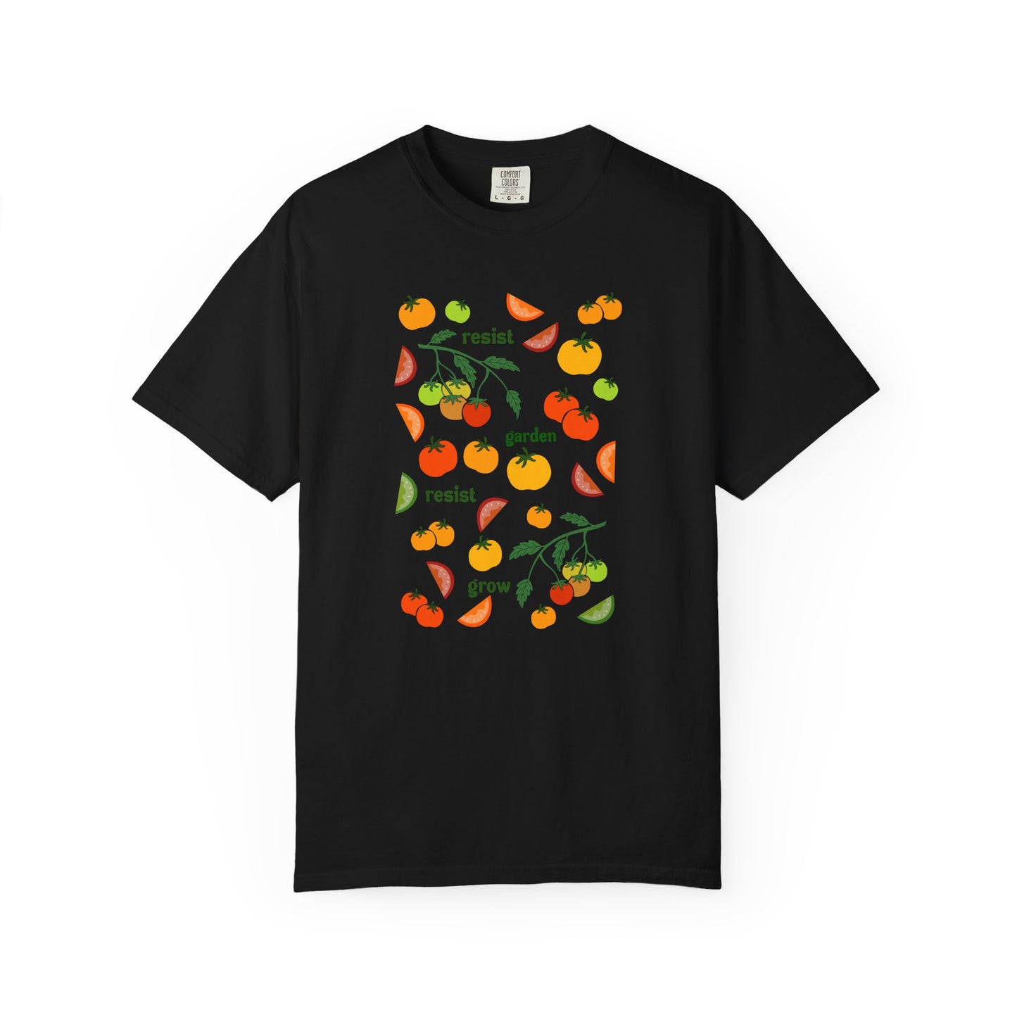 Resist Garden Grow T-shirt | Tomato Garden Illustration