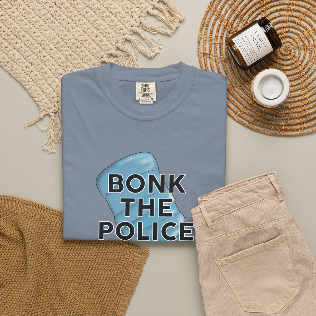Graphic T-Shirt "Bonk the Police" Funny Meme Tee