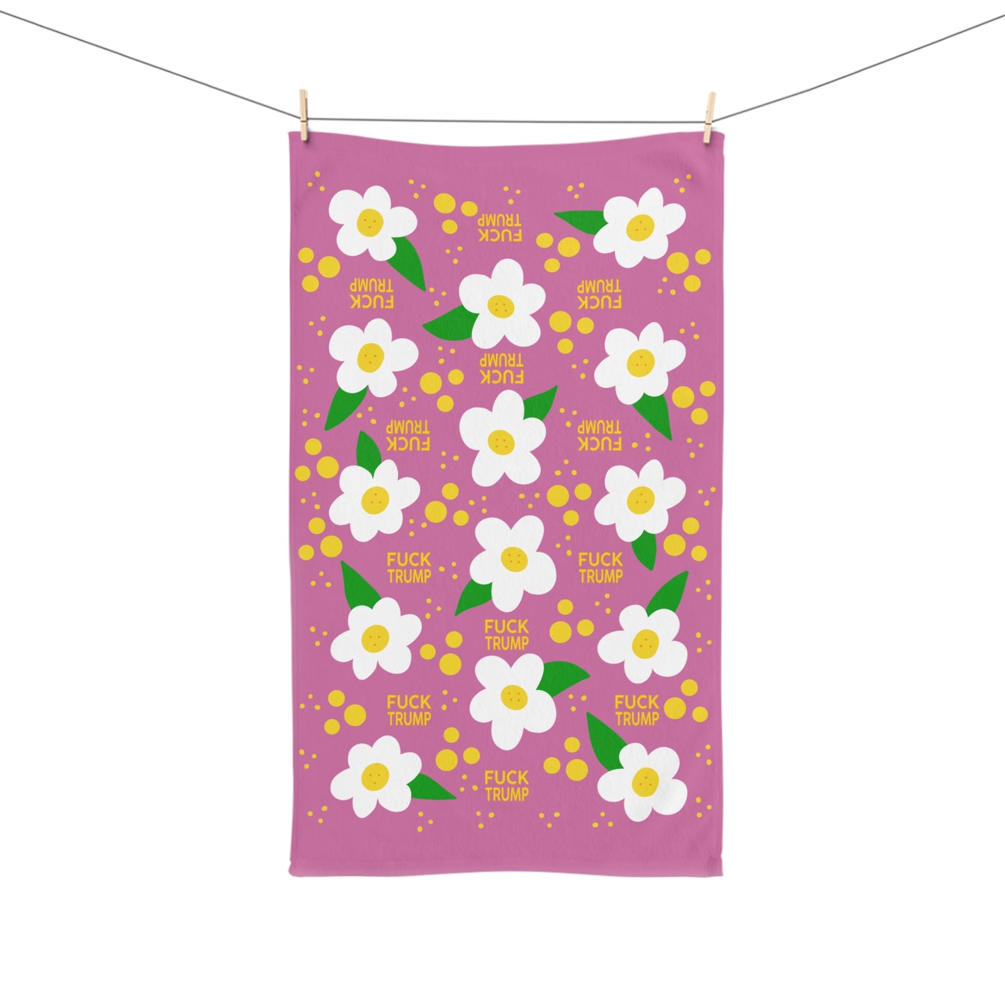 Subtle Daisy Pink Hand Towel