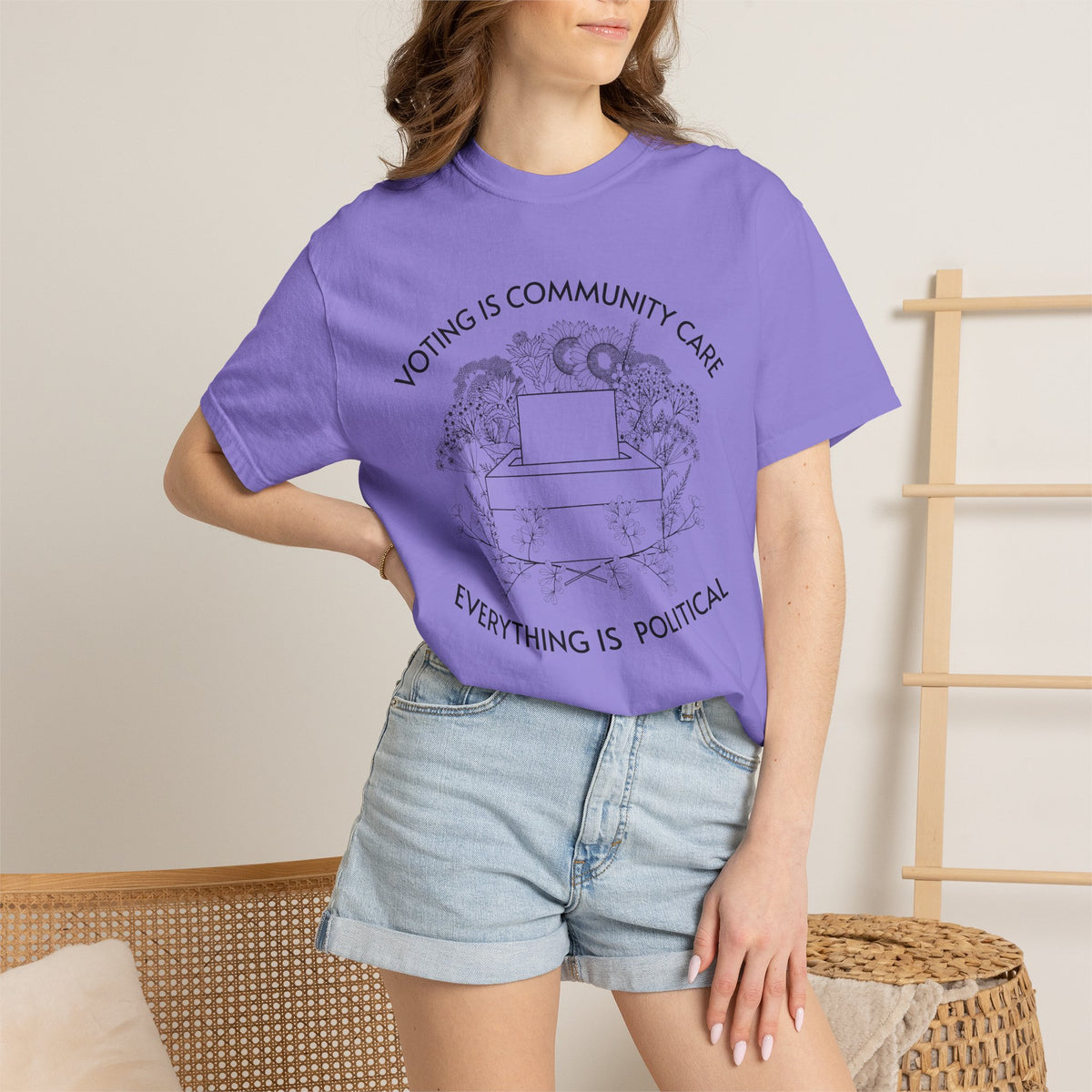Voting Is Community Care T-Shirt Everything Is Political Vote Graphic Tee