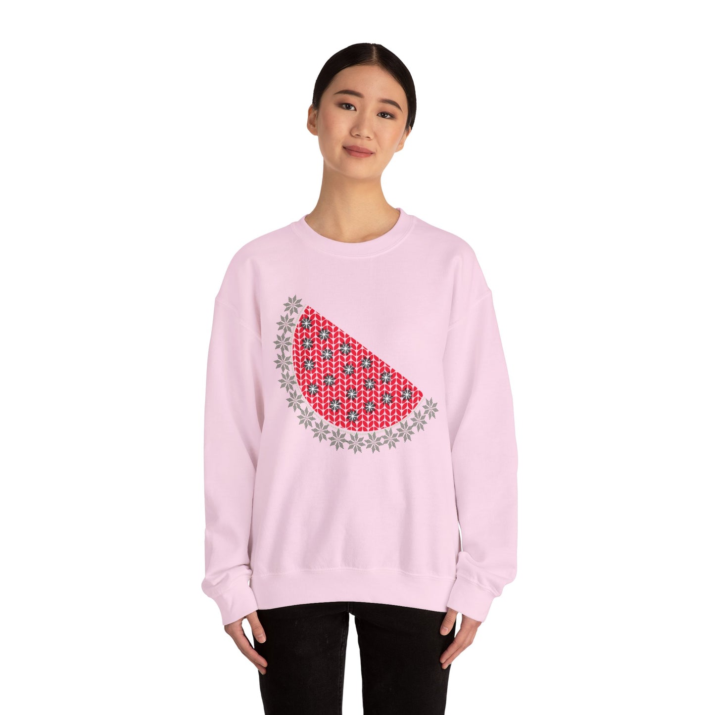 Watermelon Ugly Sweater Unisex Heavy Blend™ Crewneck Sweatshirt
