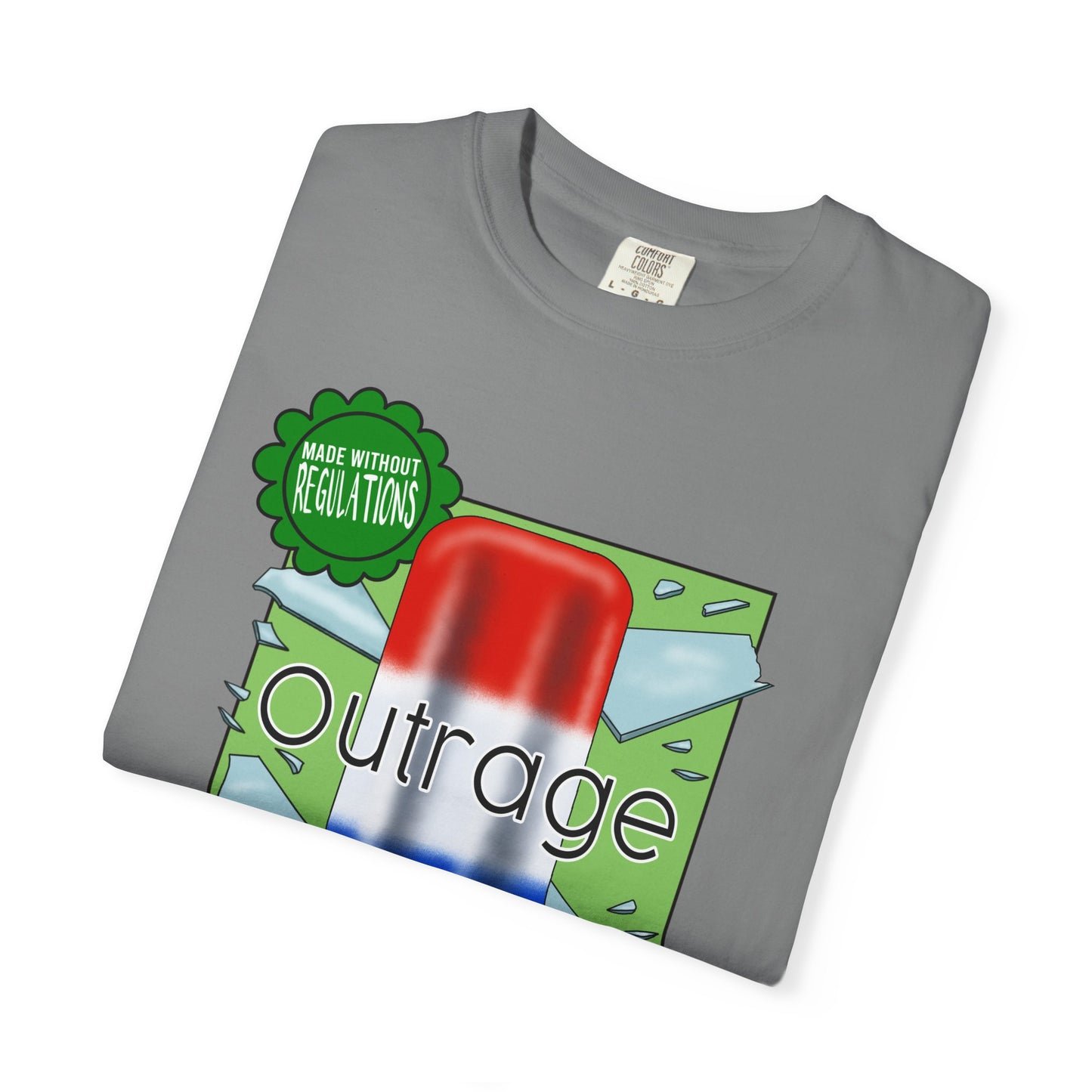 Outrage Glass Popsicle Graphic T-Shirt Patriot Pop Art Tee