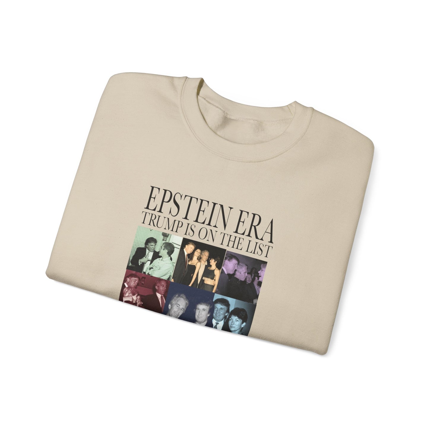 Epstein Era Trump Crewneck Sweatshirt, Perfect for Statement Fashion, Casual Days, Gift for Friends, Trendy Outfit, Holiday Wear