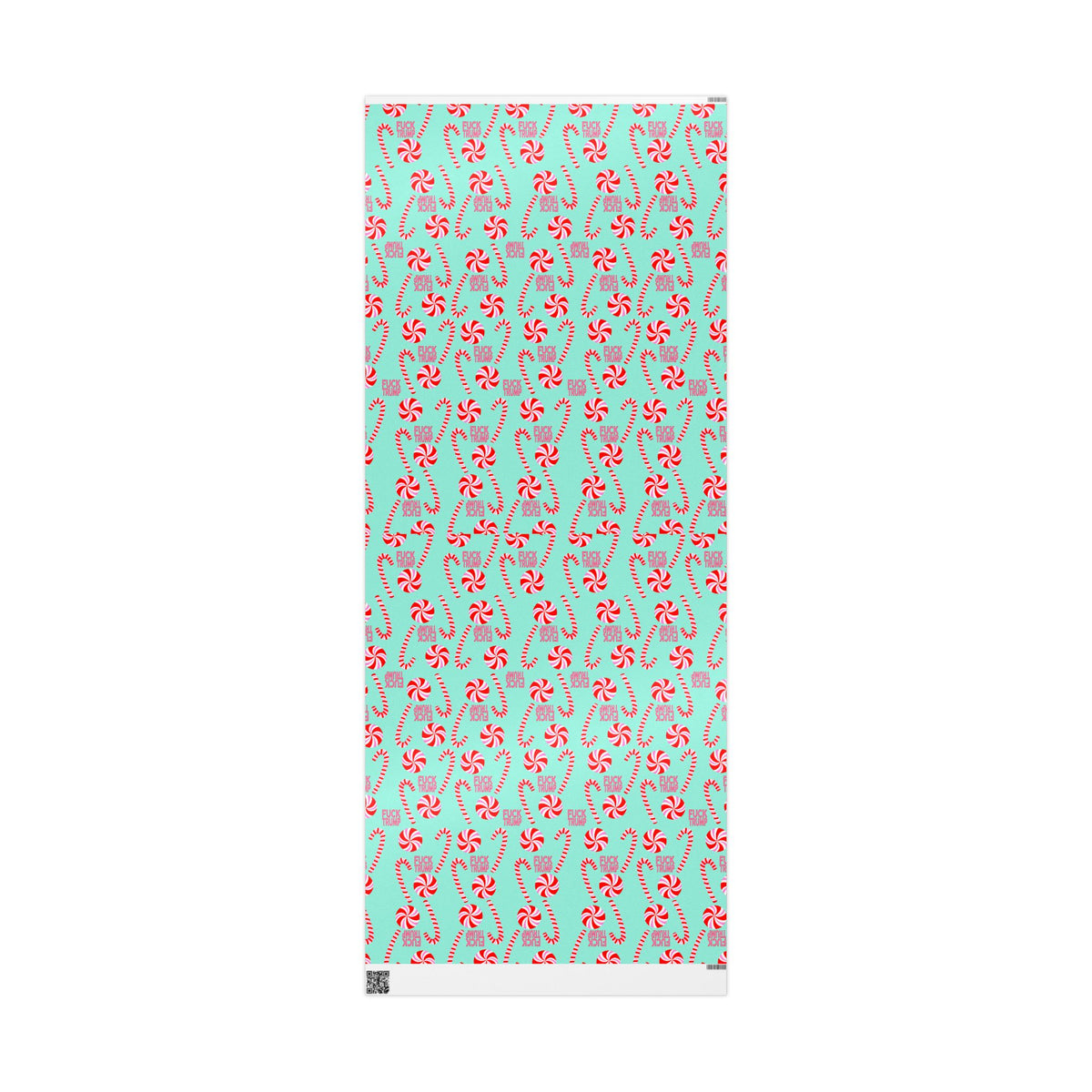Slightly Subtle Holiday Candy Cane Wrapping Papers, Funny Christmas Gift Wrap, Festive Peppermint Present Packaging, Seasonal Gift Wrap Roll