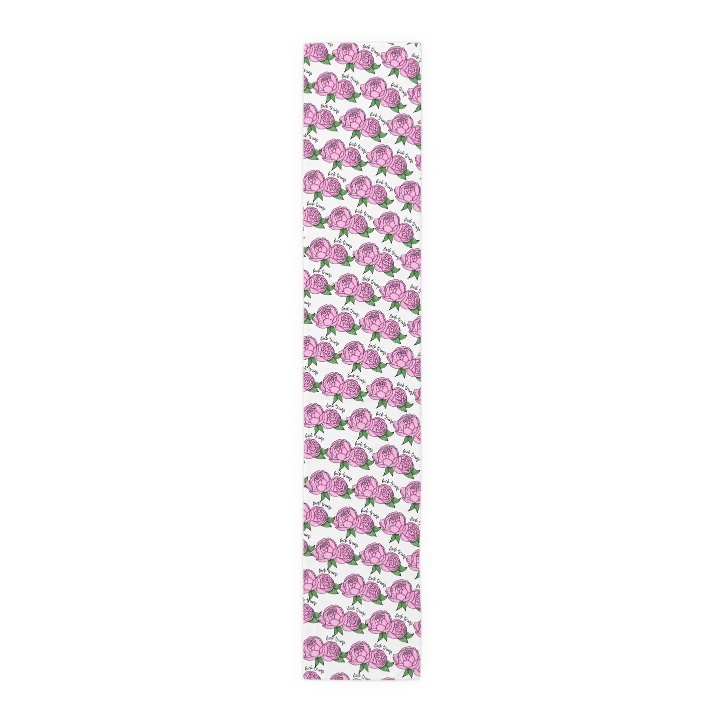 Slightly Subtle Pink Peony Pattern Table Runner | Floral Table Runner, Garden Roses FDT