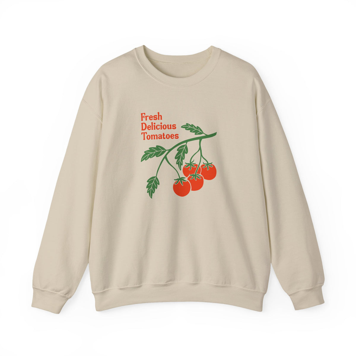 Tomato Crewneck Sweatshirt “Fresh Delicious Tomatoes” Vintage Farm Graphic