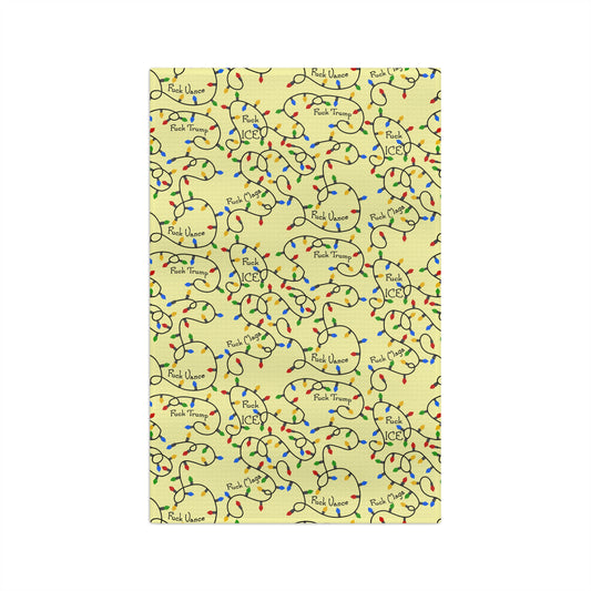 Holiday Lights Tea Towel FDT Patterned Kitchen Towel