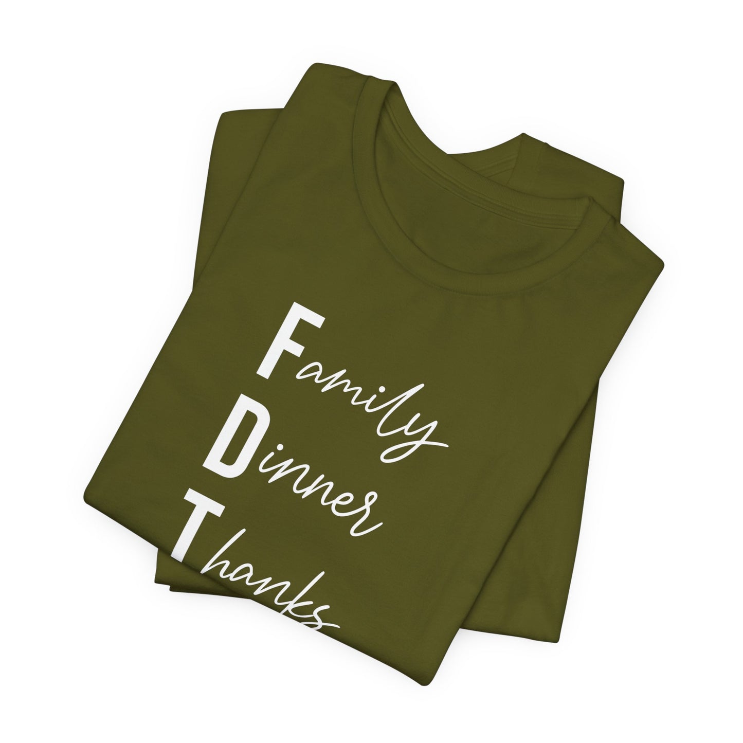 Family Dinner Thanks FDT Thanksgiving Crew Neck T‑Shirt