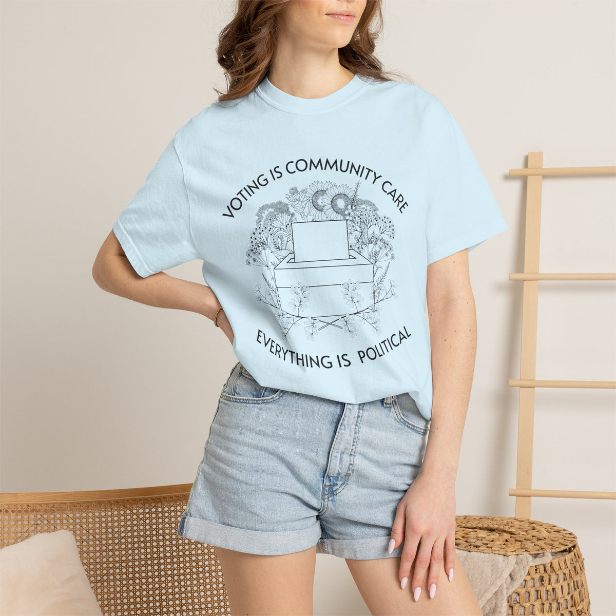 Voting Is Community Care T-Shirt Everything Is Political Vote Graphic Tee