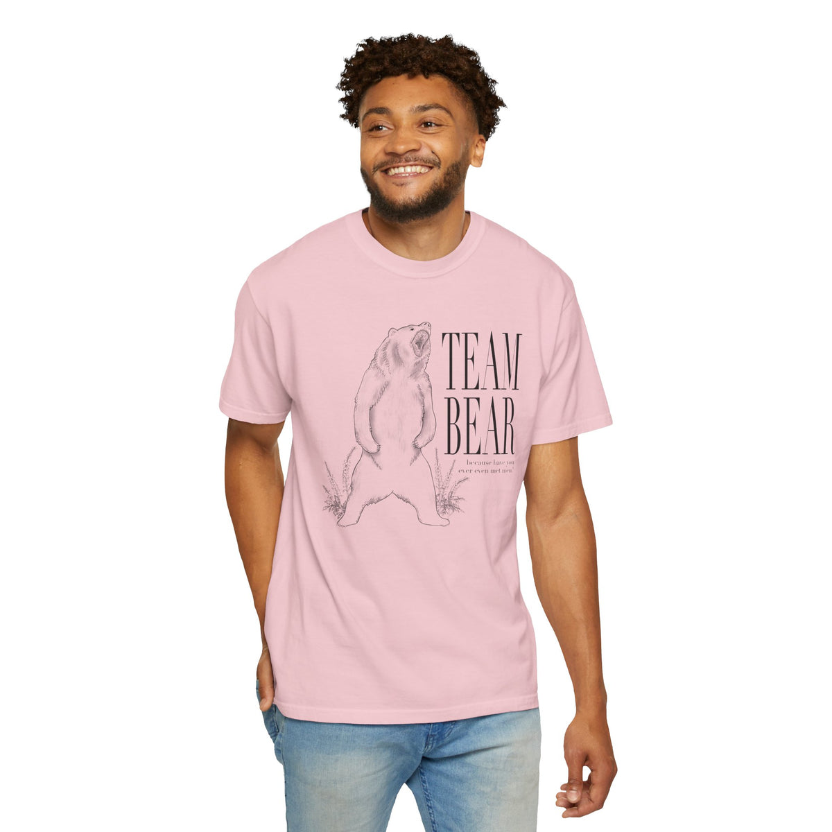Team Bear Graphic T-Shirt Vintage Sketch Bear Tee because have you even met men