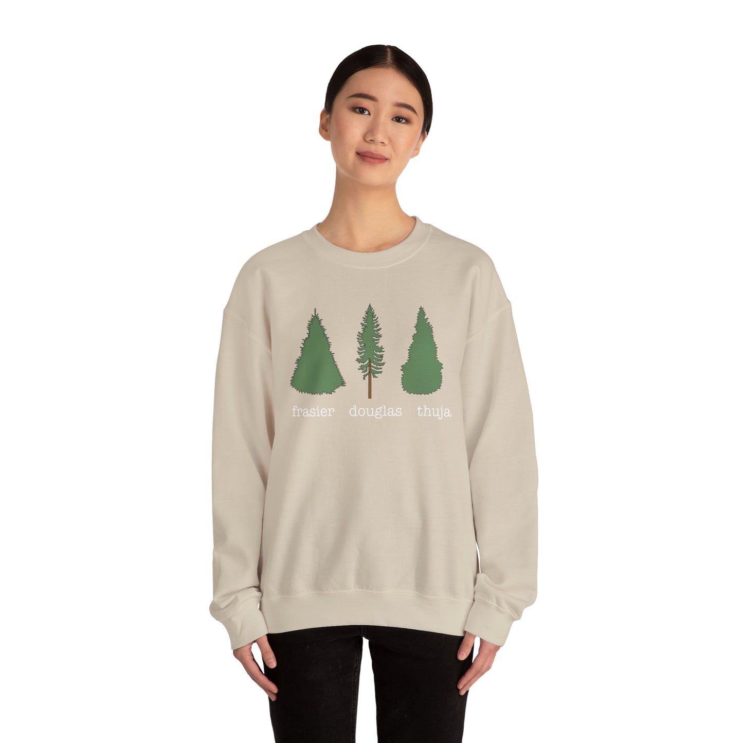 Frasier Douglas Thuja FDT Pine Tree Eco-Friendly Tree Sweatshirt, Unisex Crewneck, Nature Lover Gift, Casual Outfit, Gift for Him or Her