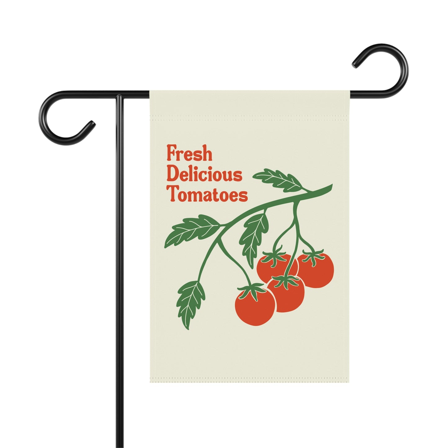 Fresh Delicious Tomatoes Garden Flag | House Banner, Tomato Illustration FDT