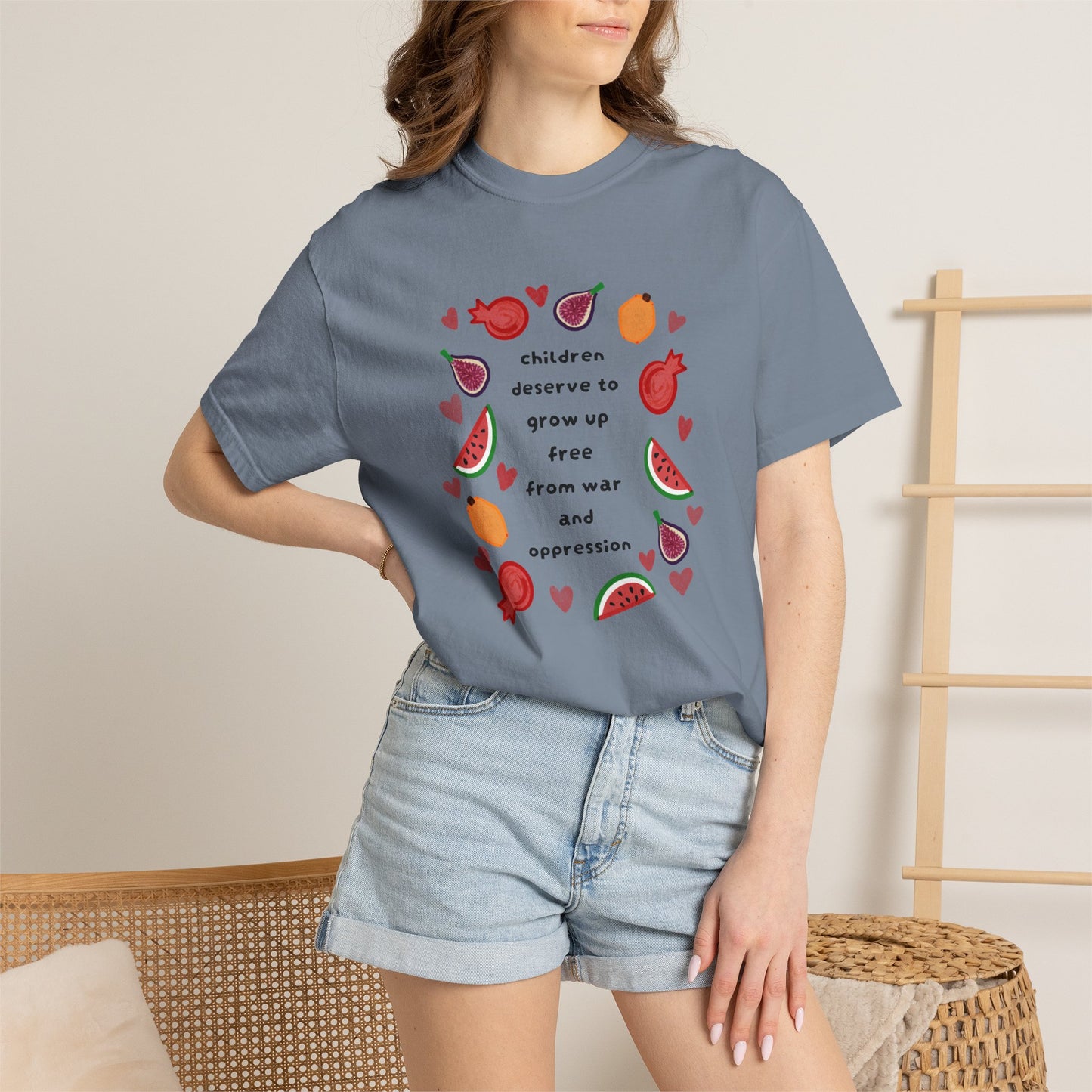 Children Deserve to Grow Up Tee Anti War Peace & Freedom Statement T-Shirt