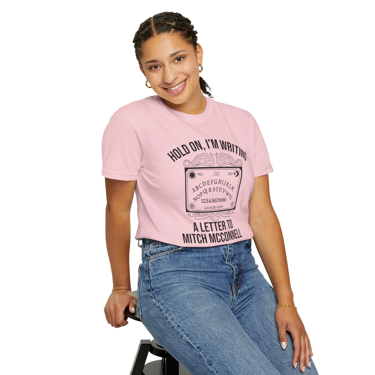 Ouija Board 'Hold On, I'm Writing a Letter to Mitch McConnell' T-Shirt