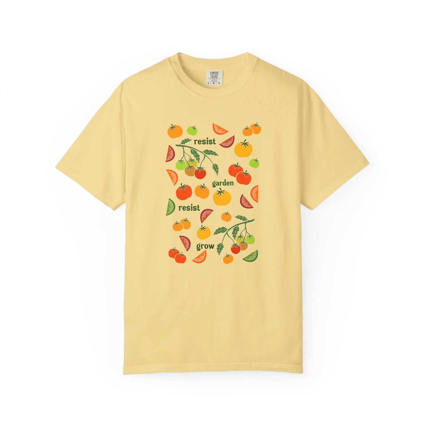 Resist Garden Grow T-shirt | Tomato Garden Illustration