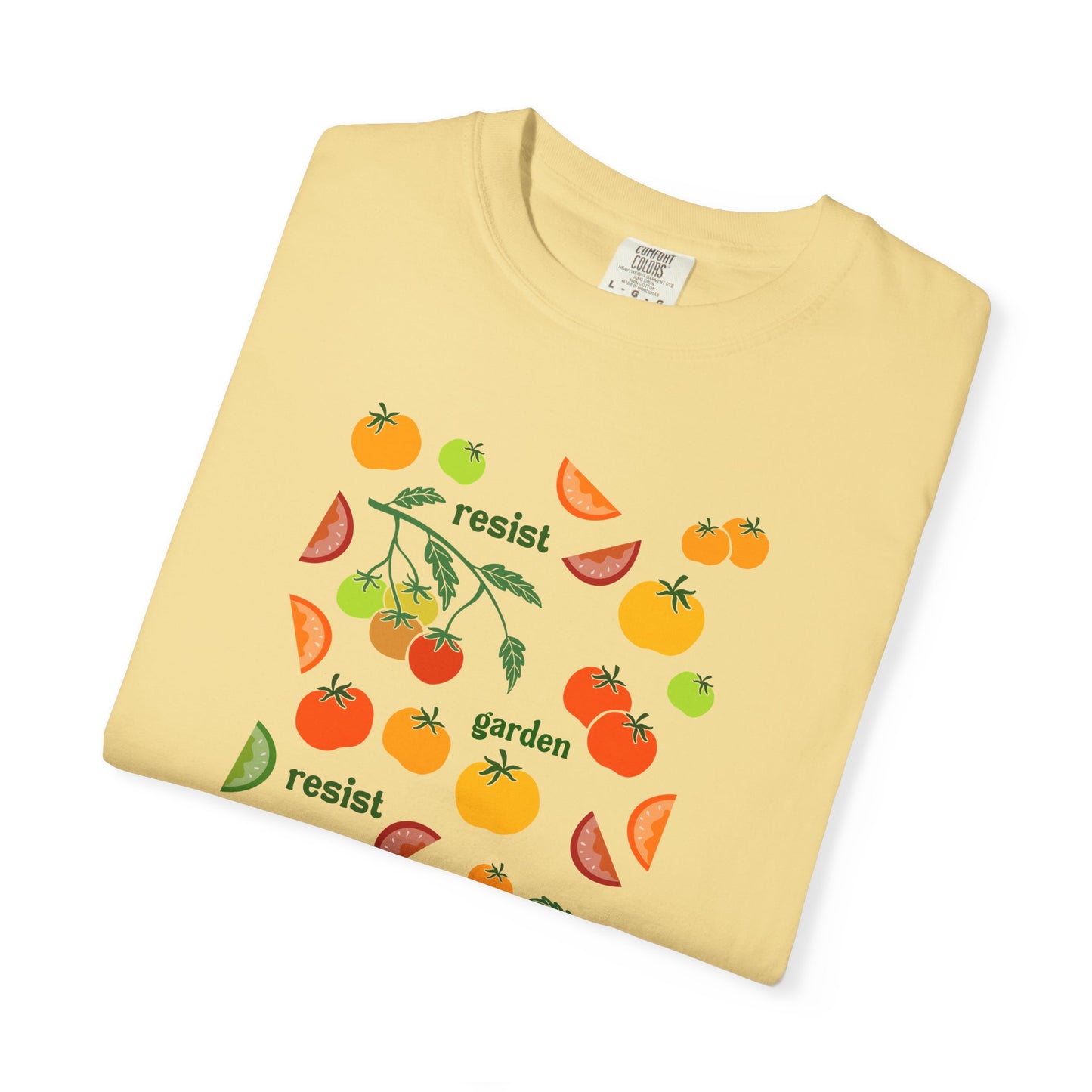 Resist Garden Grow T-shirt | Tomato Garden Illustration