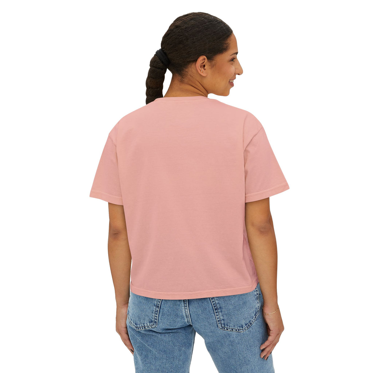 Women’s Boxy CROP Tee "Children Deserve to Grow Up Free From War and Oppression" Peaceful Fruit Graphic