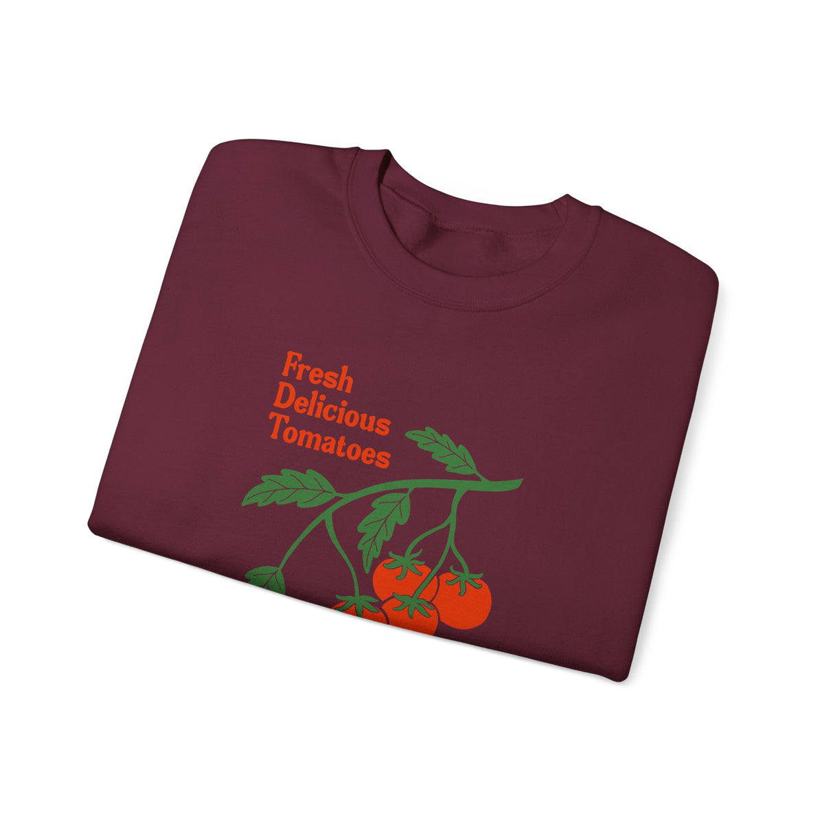 Tomato Crewneck Sweatshirt “Fresh Delicious Tomatoes” Vintage Farm Graphic