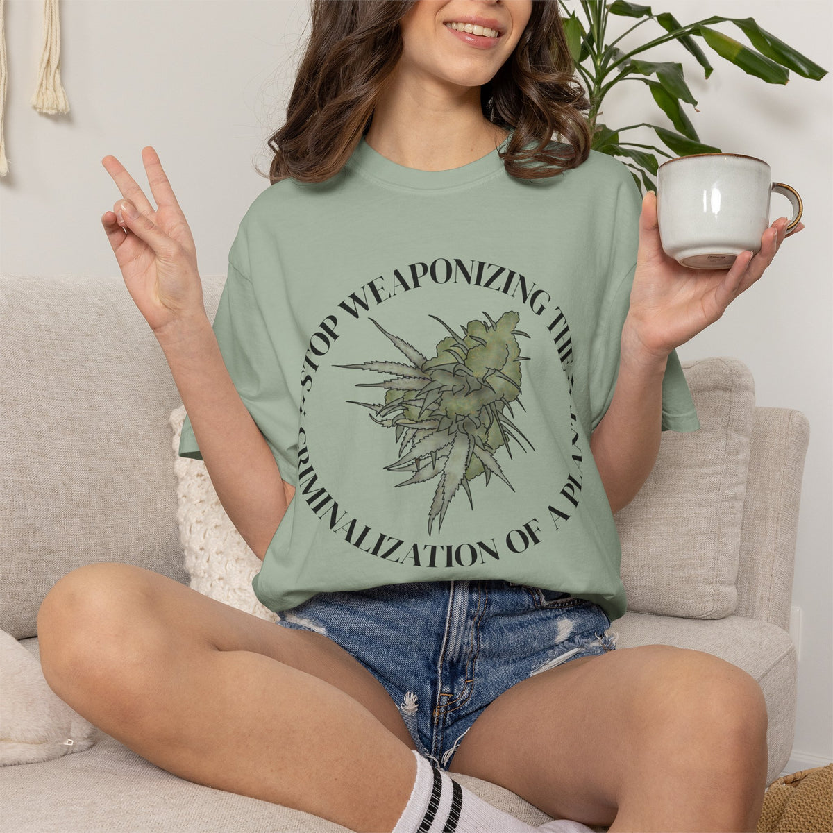 Stop Weaponizing the Criminalization of a plant Floral Graphic Tee