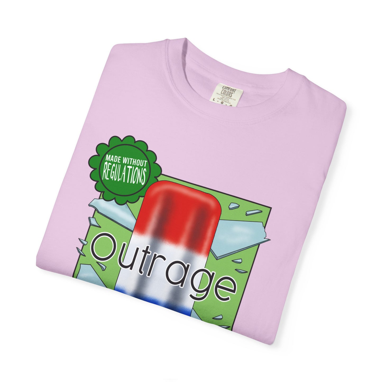 Outrage Glass Popsicle Graphic T-Shirt Patriot Pop Art Tee