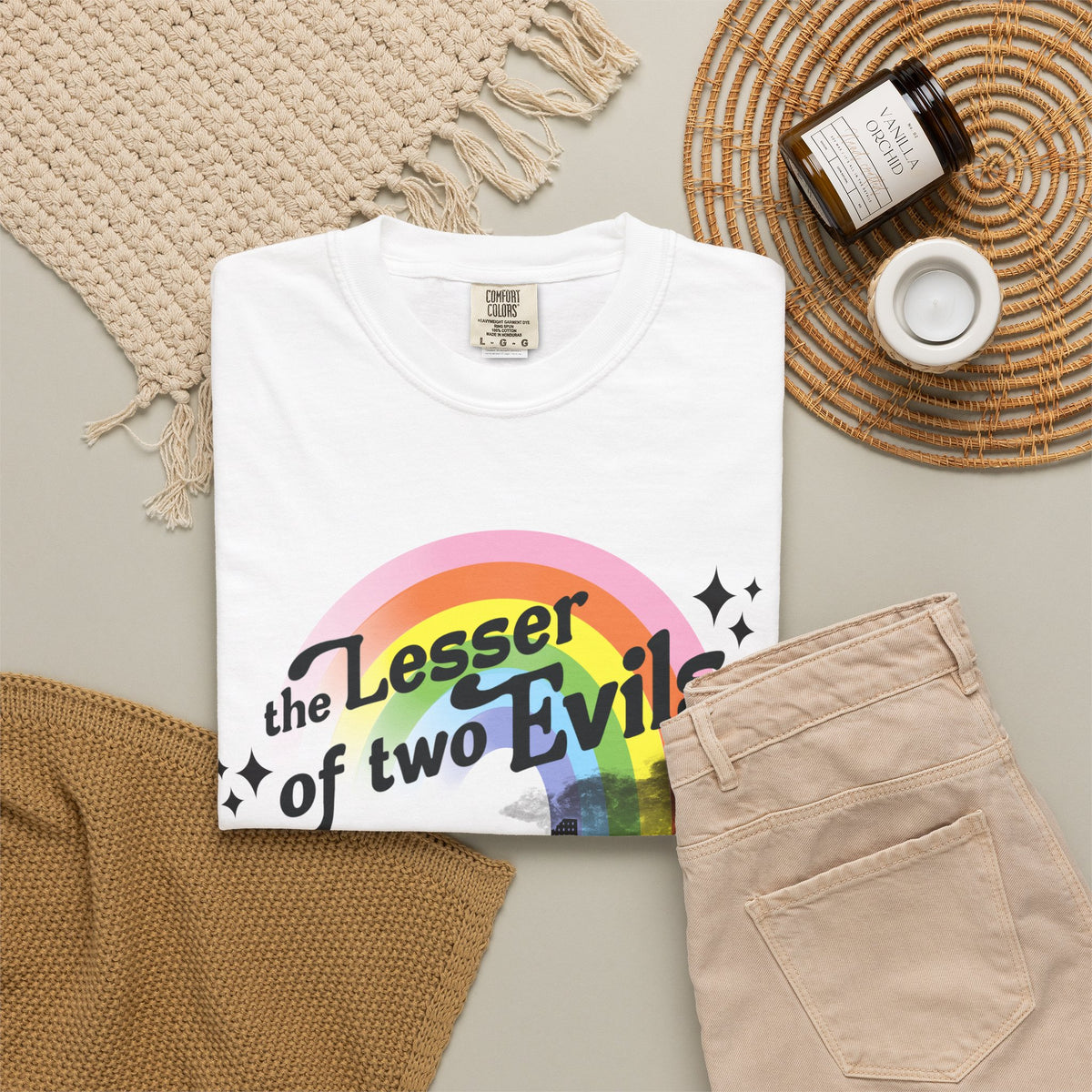 The Lesser of Two Evils is Still Way Too F***ing Evil Rainbow Graphic