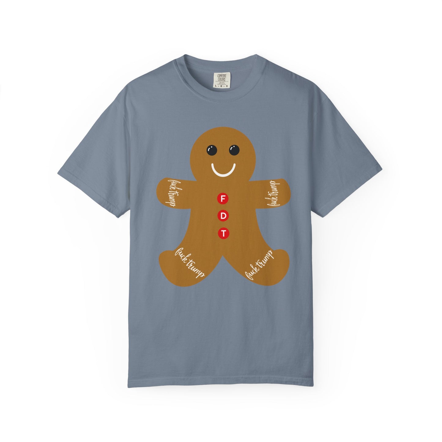 Slightly Subtle Gingerbread Man T-Shirt - FDT Comfort Colors Festive Holiday Tee for Christmas, Winter Celebration, Family Gathering Gift