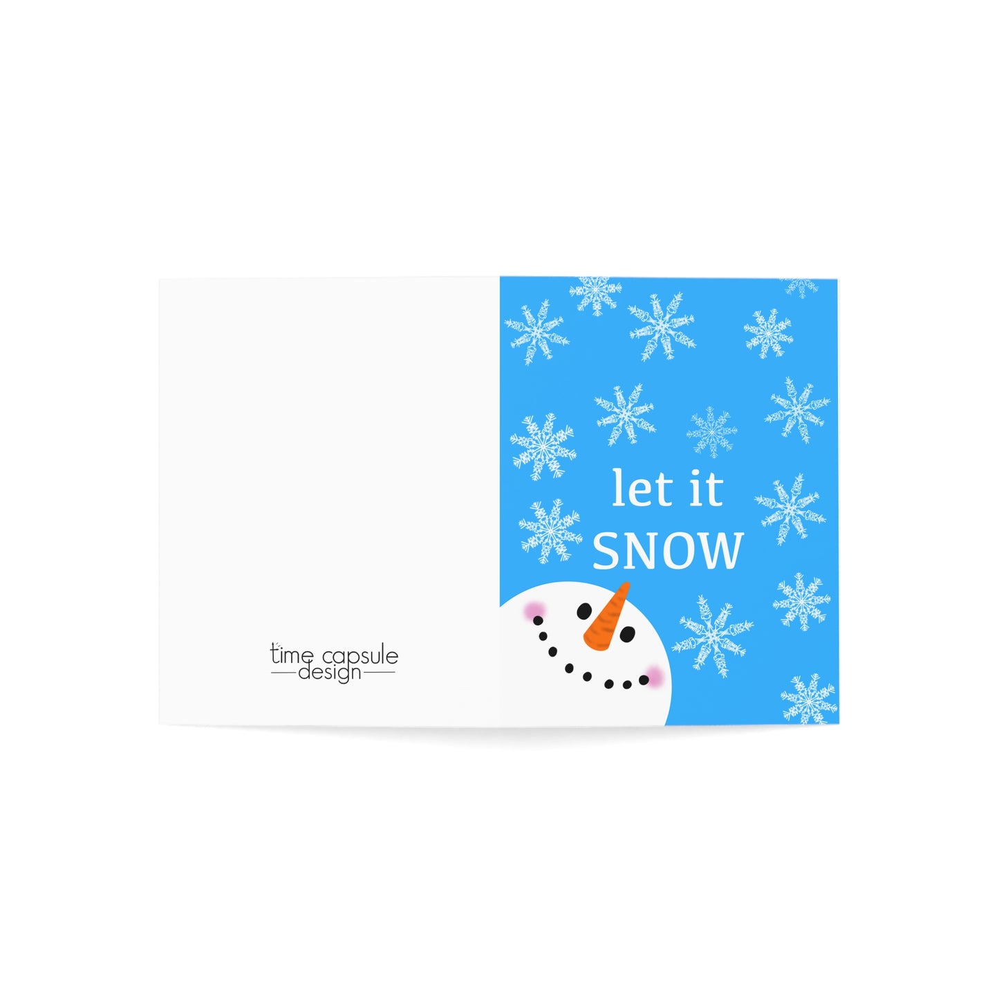 Let It Snow Snowman FDT Holiday Greeting Cards  Pack of 1 / 10 / 30 / 50