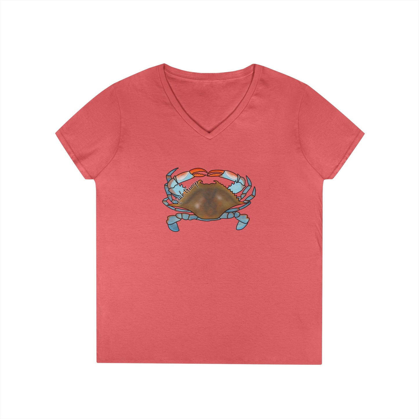 Blue Crab Illustration T-Shirt | Coastal Sea Life Tee FDT