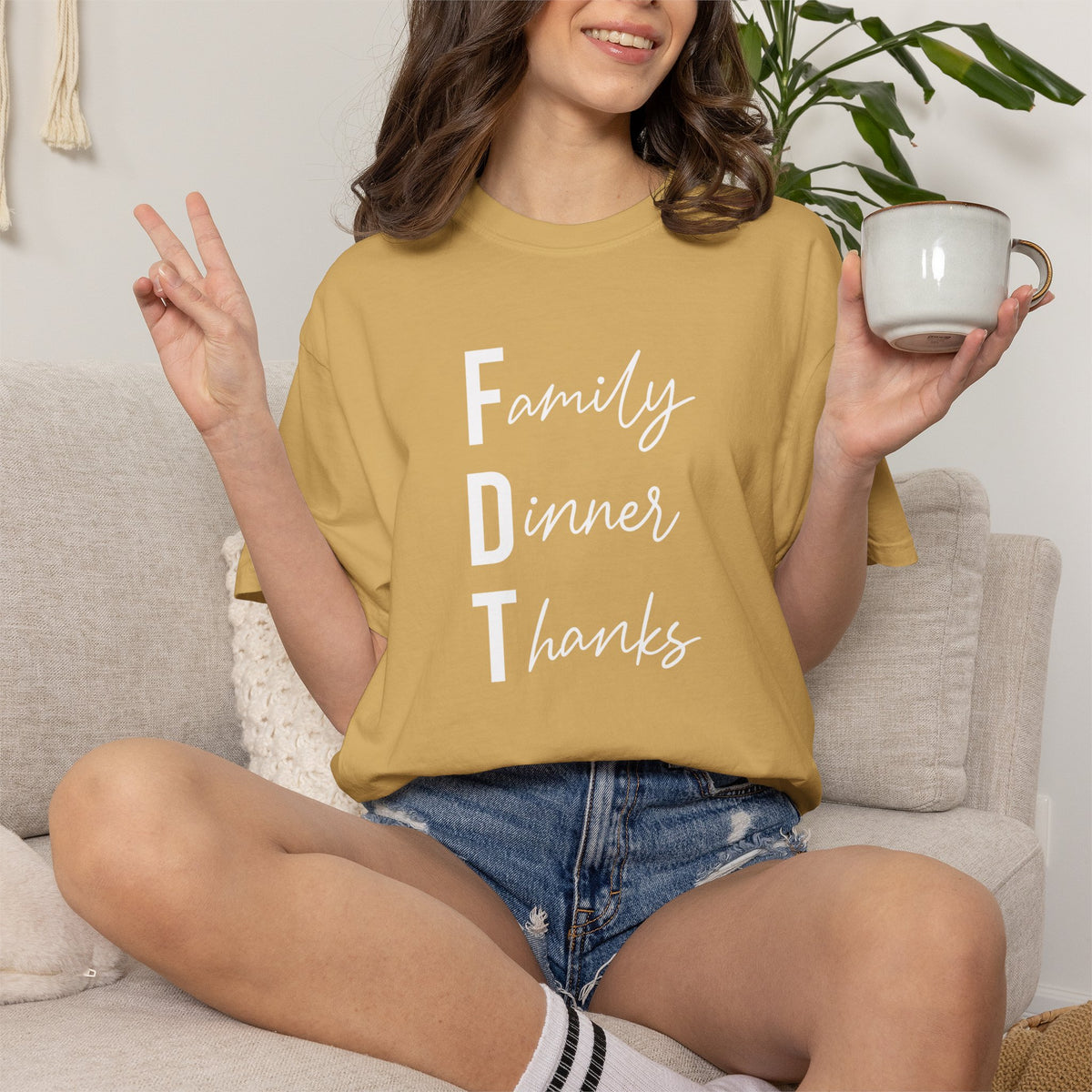 Family Dinner Thanks T-Shirt fdt Thanksgiving Family Gathering Tee