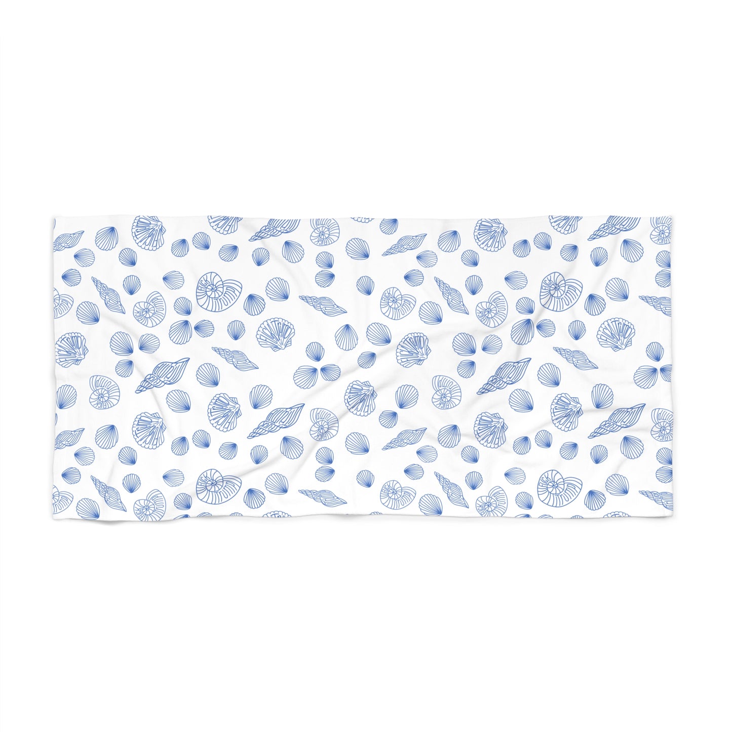 Slightly Subtle Coastal Shell Beach Towel White