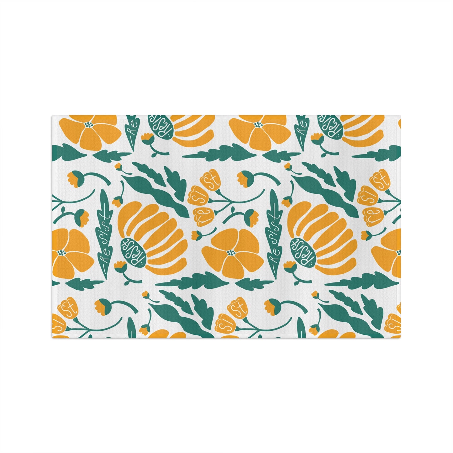 Resist Daisy Microfiber Tea Towel — Autumn Floral Kitchen Decor