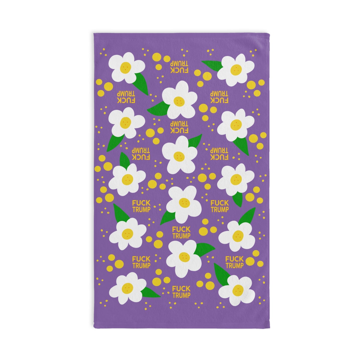 Subtle Daisy Purple Hand Towel