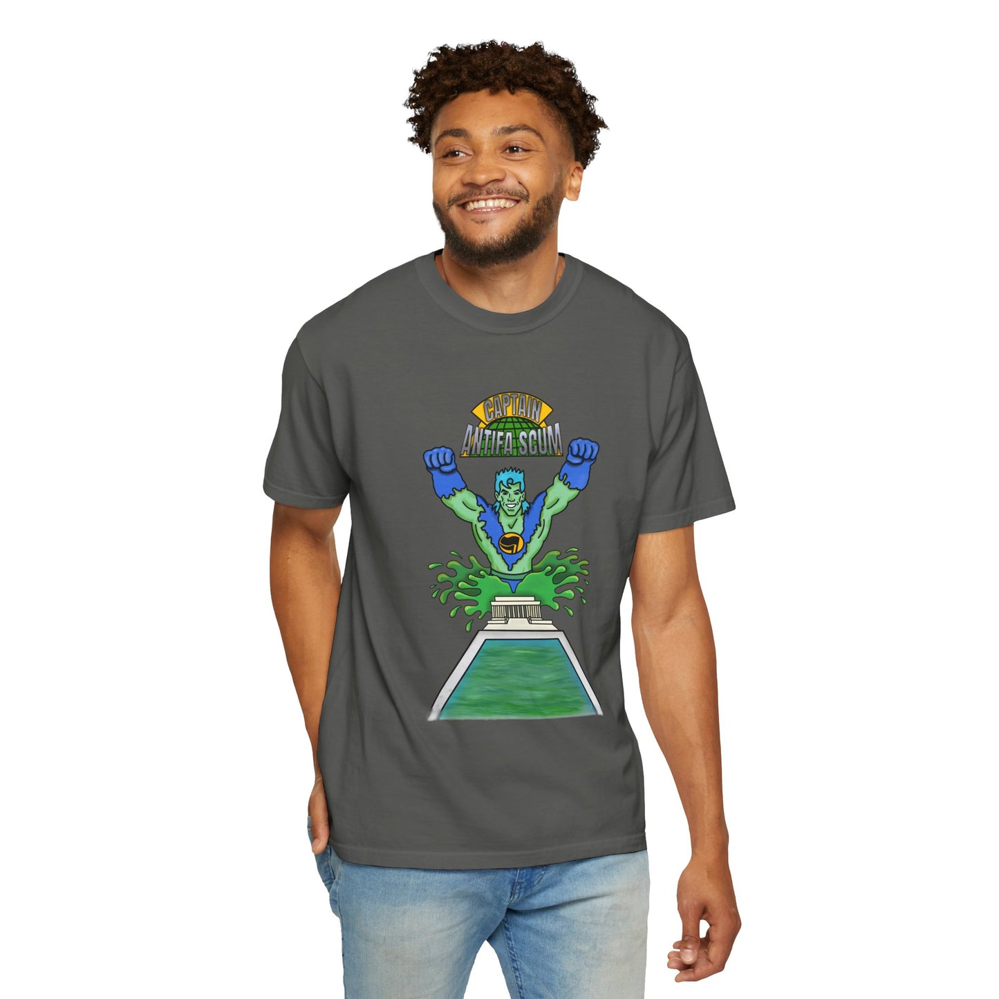 Captain Antifa Scum Reflecting Pool Algae Shirt