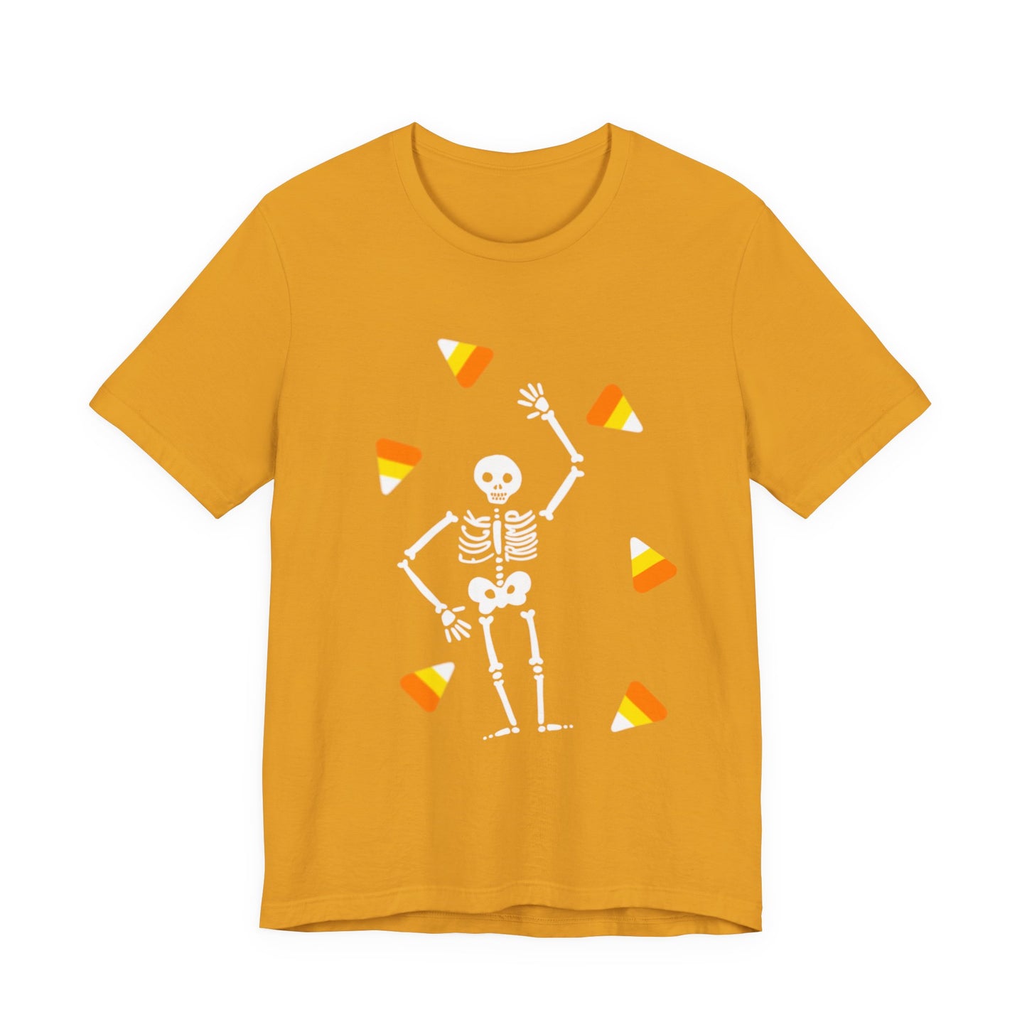 Slightly Subtle Halloween Skeleton Candy Tee, Trump Unisex Short Sleeve Shirt, Spooky Season T-Shirt, Halloween Costume Top, Fun Graphic Tee for Parties