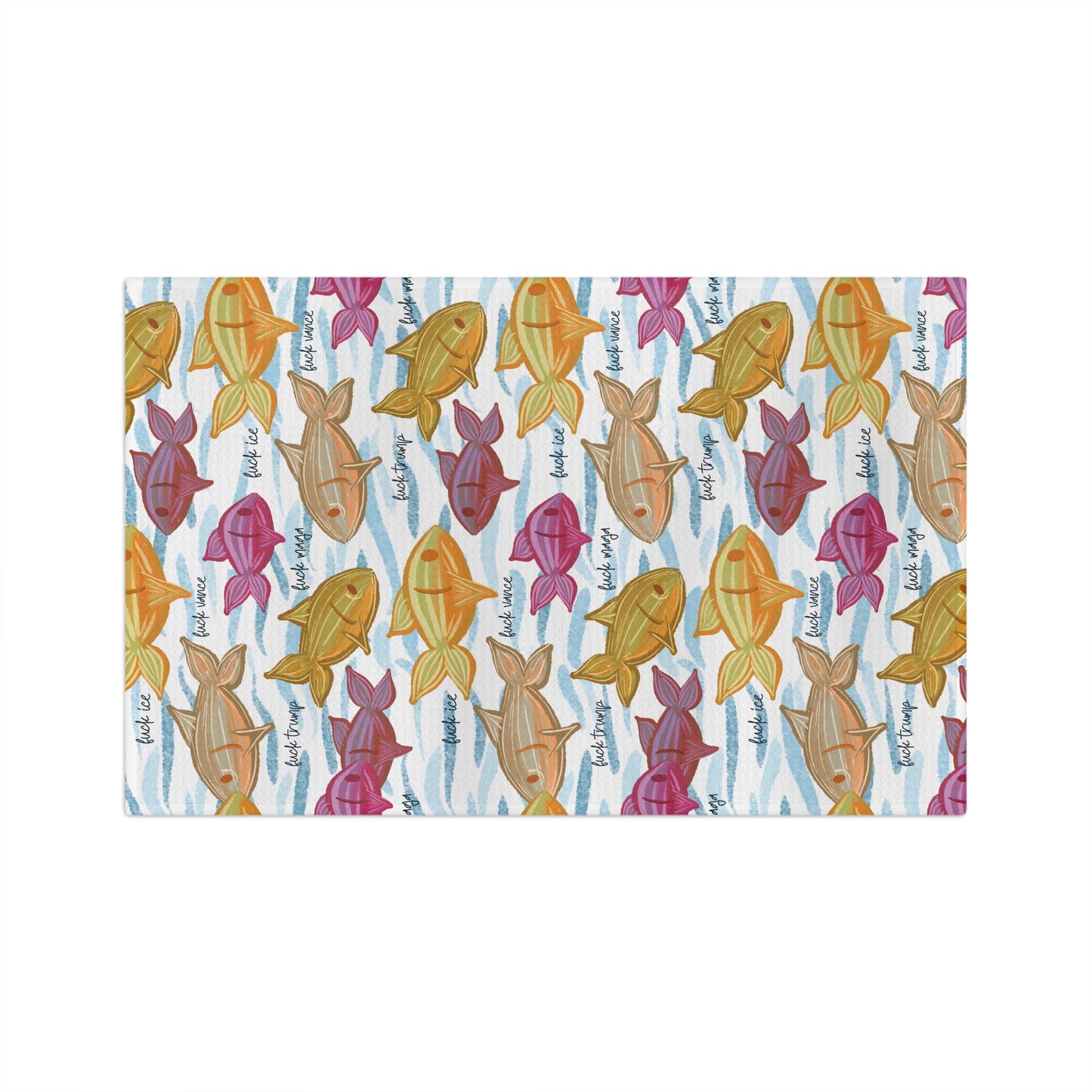 Goldfish Microfiber Tea Towel Nautical Kitchen Linen Coastal
