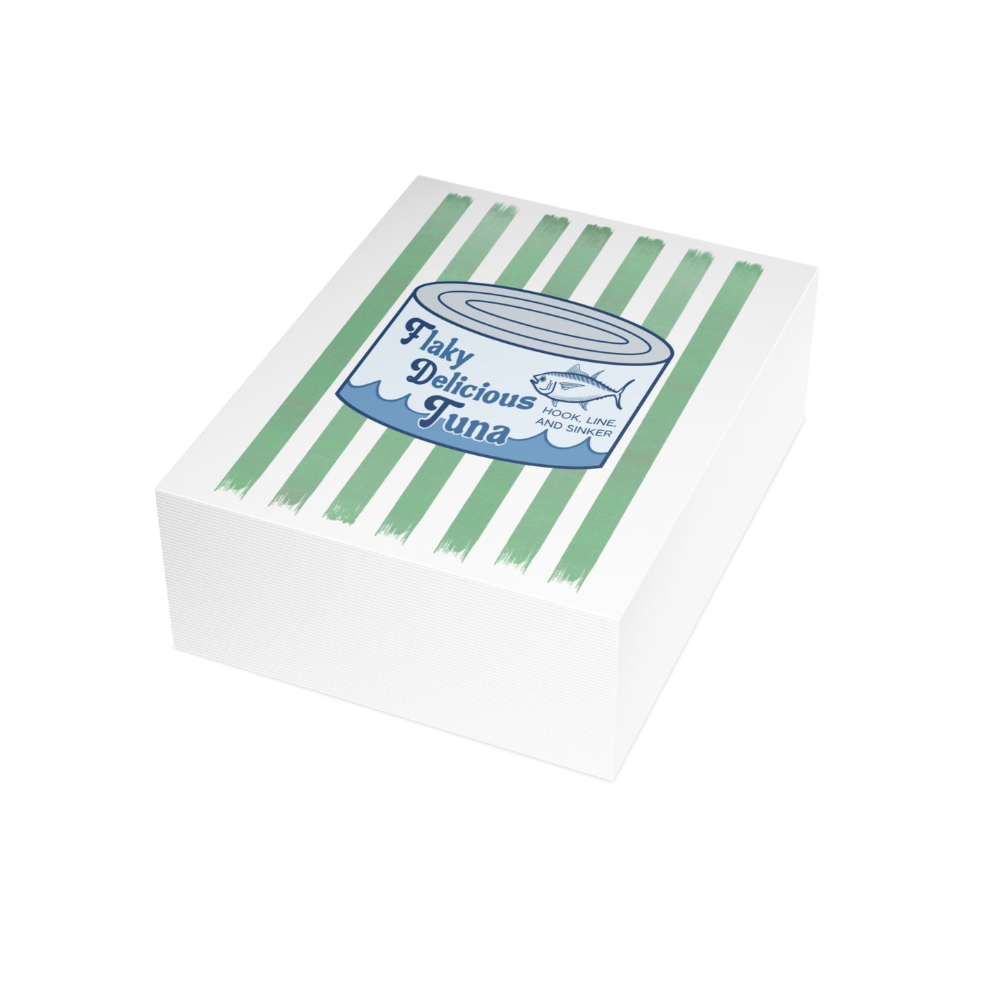 Vintage Tuna Can Greeting Card FDT 'Flaky Delicious Tuna' Nautical Thinking of You (Single or Pack)