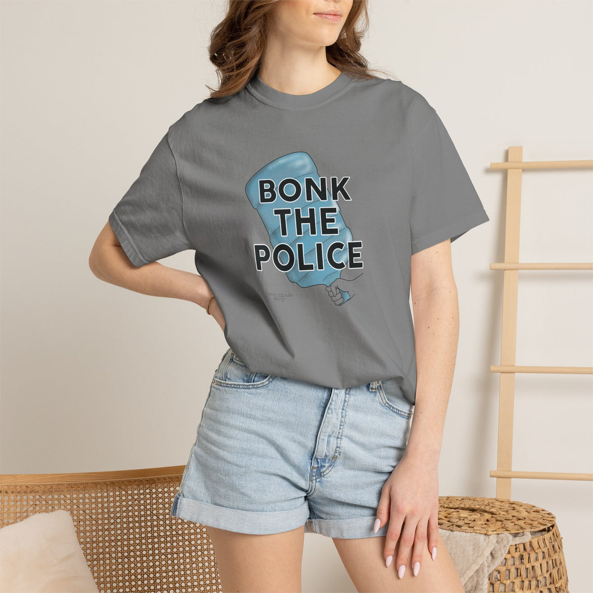 Graphic T-Shirt "Bonk the Police" Funny Meme Tee