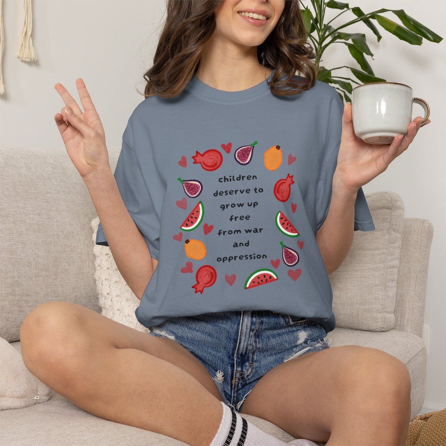 Children Deserve to Grow Up Tee Anti War Peace & Freedom Statement T-Shirt