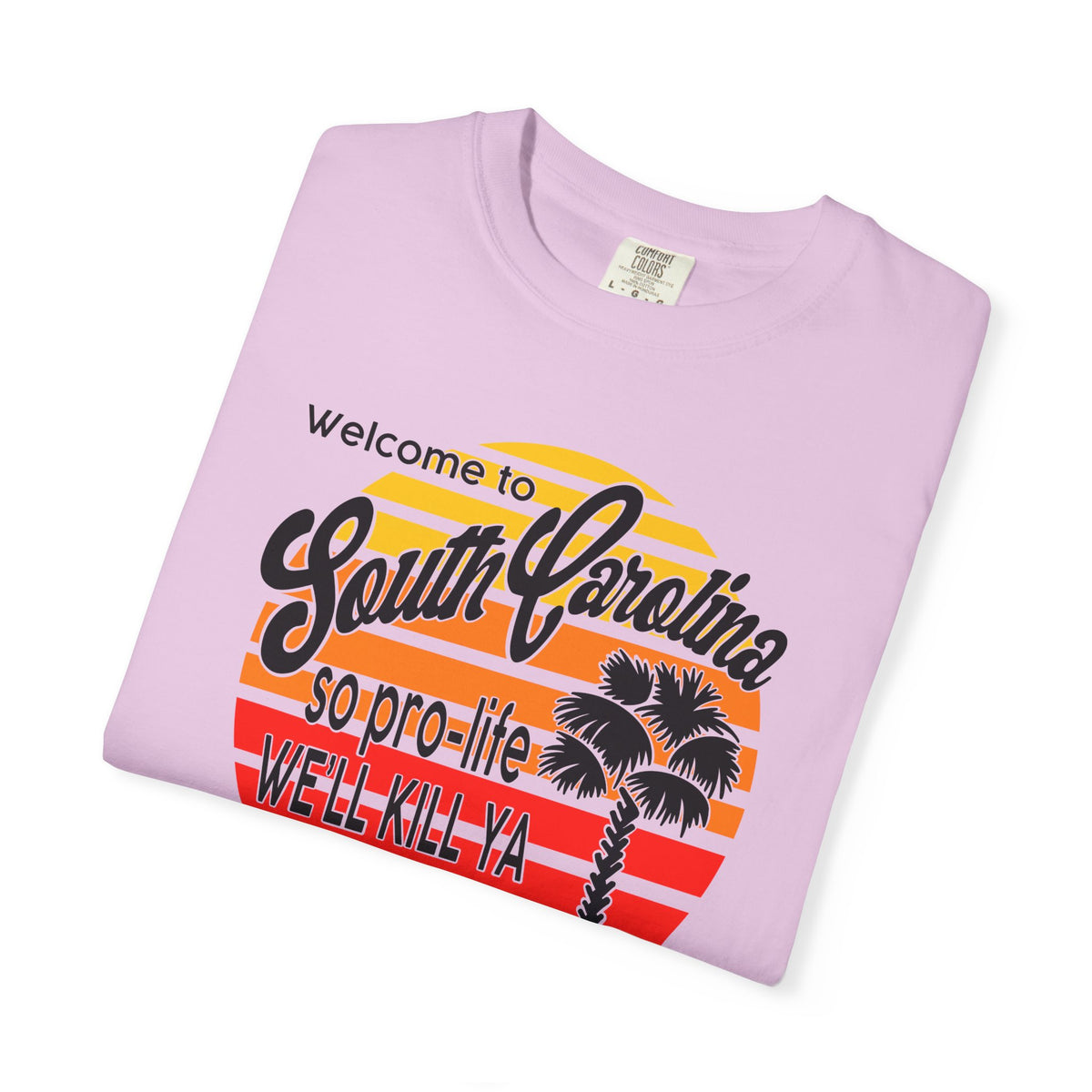 South Carolina Political Dark Humor Abortion Sunset T-Shirt Welcome to South Carolina Graphic Tee
