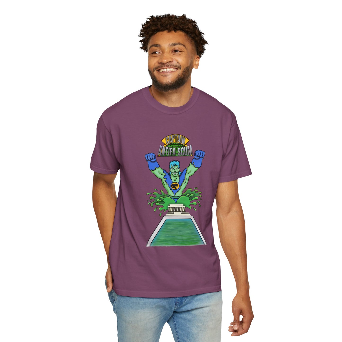 Captain Antifa Scum Reflecting Pool Algae Shirt