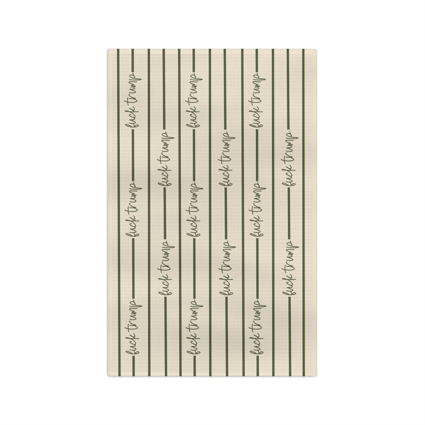 flour to table striped script Microfiber Tea Towel | farmhouse kitchen stripes FDT