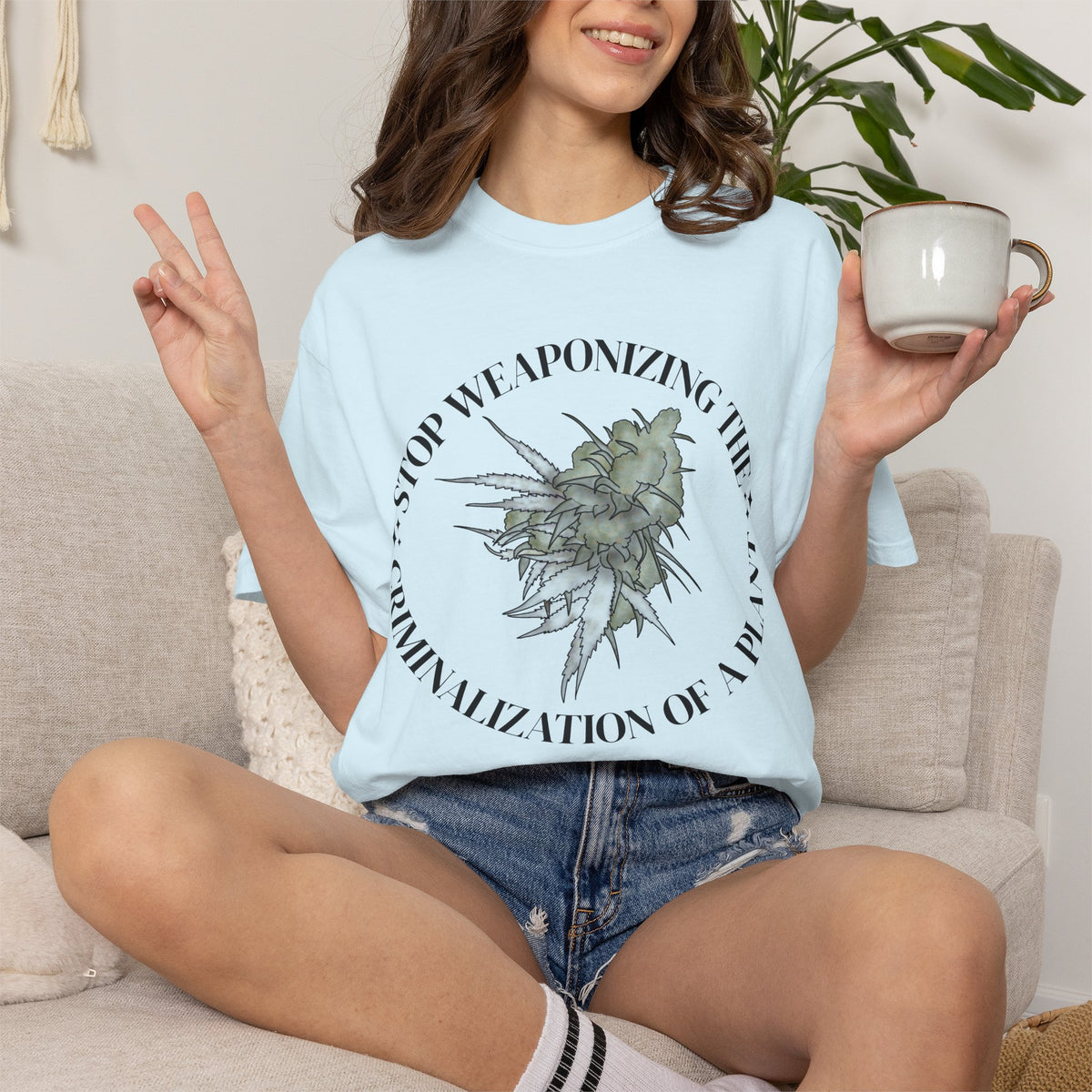 Stop Weaponizing the Criminalization of a plant Floral Graphic Tee