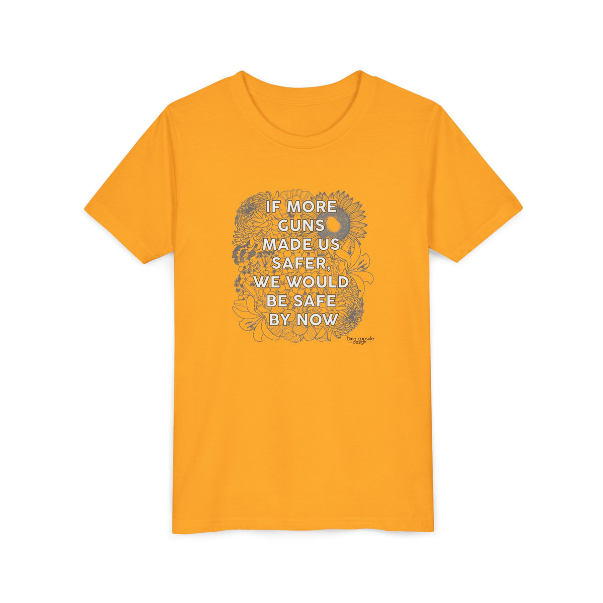 Youth Gun Safety Floral Tee Shirt