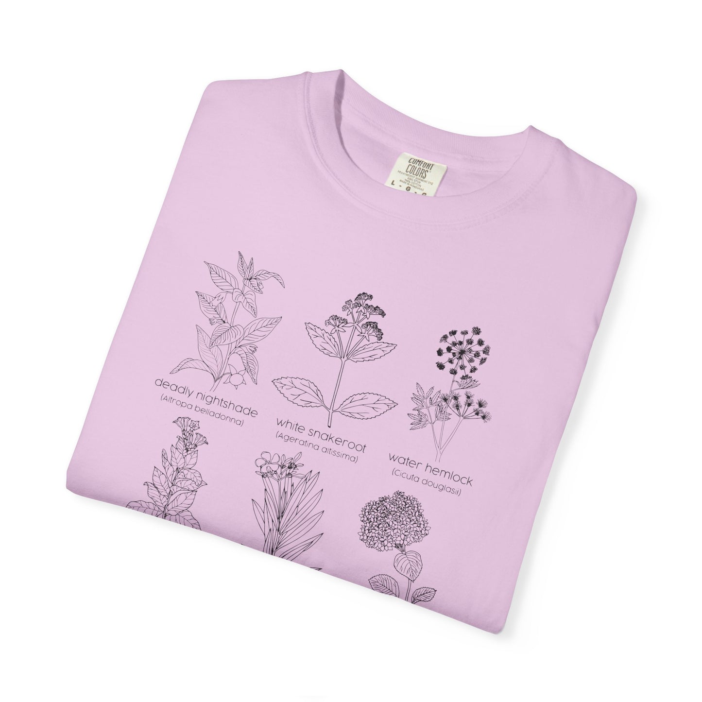 Deadly Nightshade Botanical Illustration T-Shirt | Vintage Plant Sketches, Floral Chart