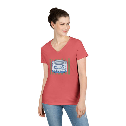 Flaky Delicious Tuna can graphic Tee | V-Neck T-Shirt FDT