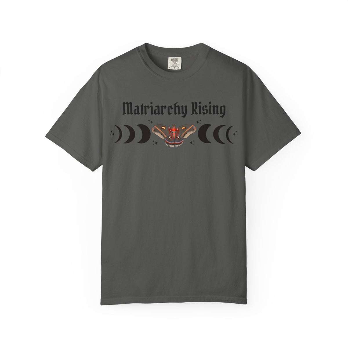 Matriarchy Rising Tee Moon Phases & Moth Feminist Graphic T-Shirt