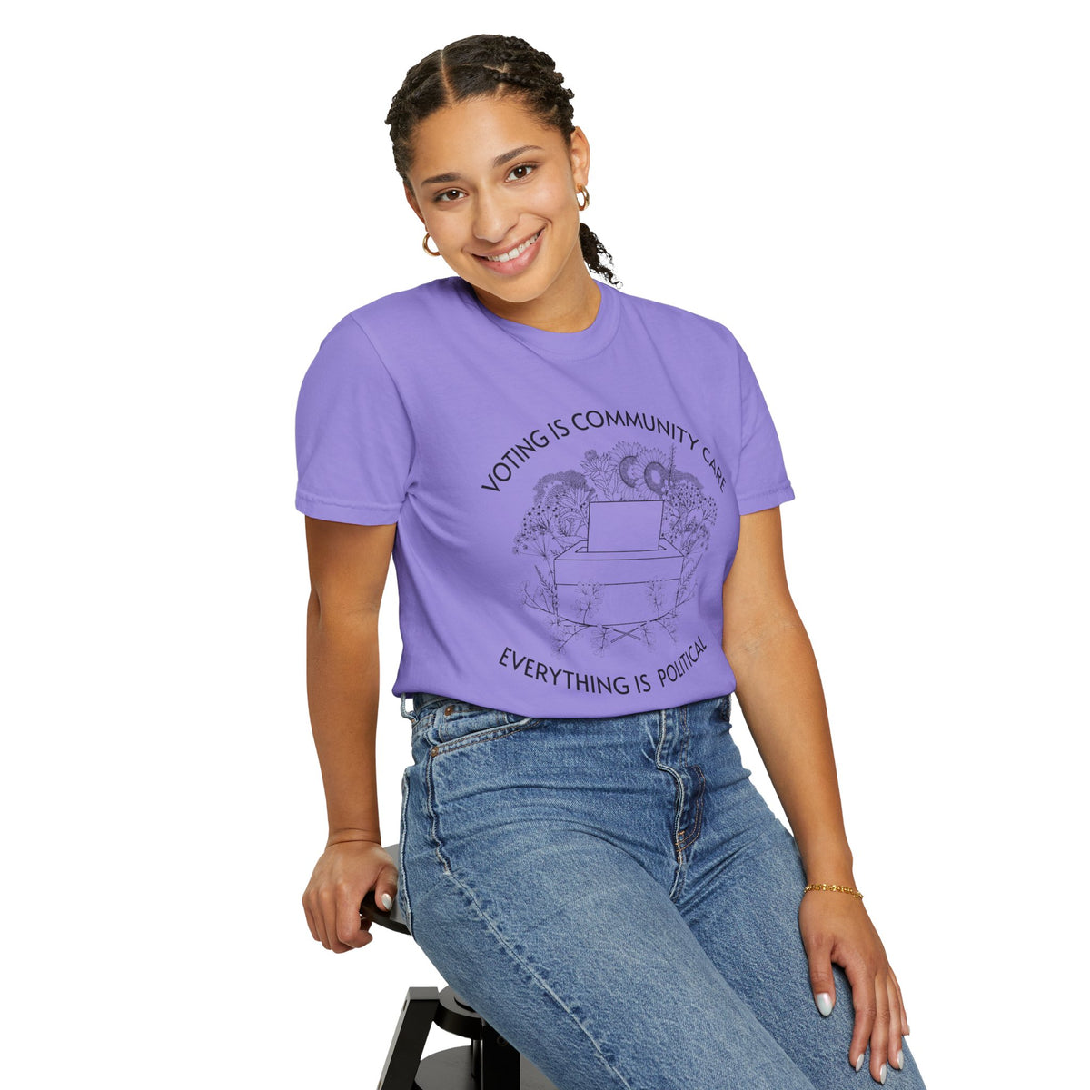 Voting Is Community Care T-Shirt Everything Is Political Vote Graphic Tee