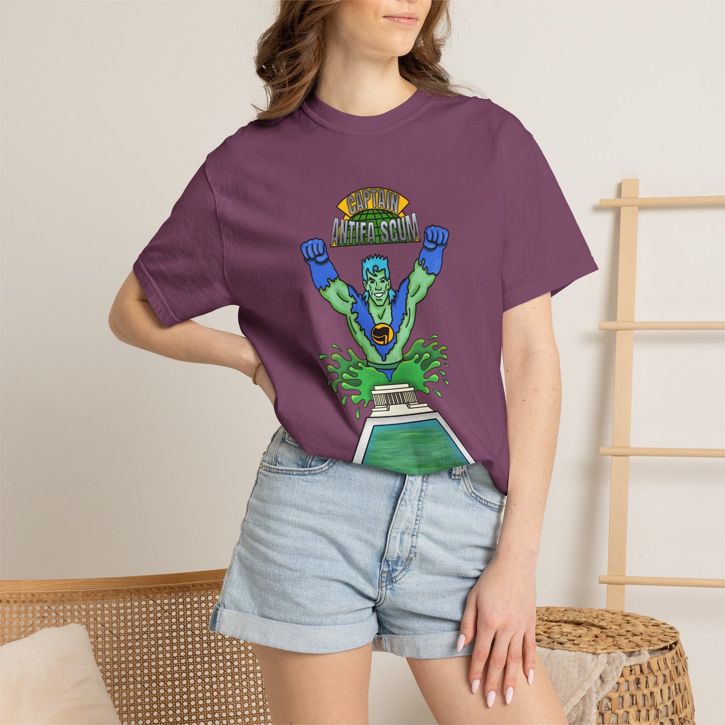 Captain Antifa Scum Reflecting Pool Algae Shirt