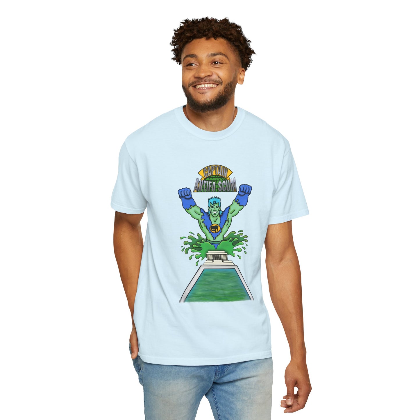 Captain Antifa Scum Reflecting Pool Algae Shirt